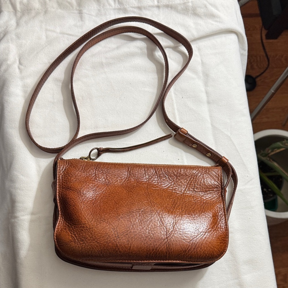 Madewell Tan Leather Crossbody Bag